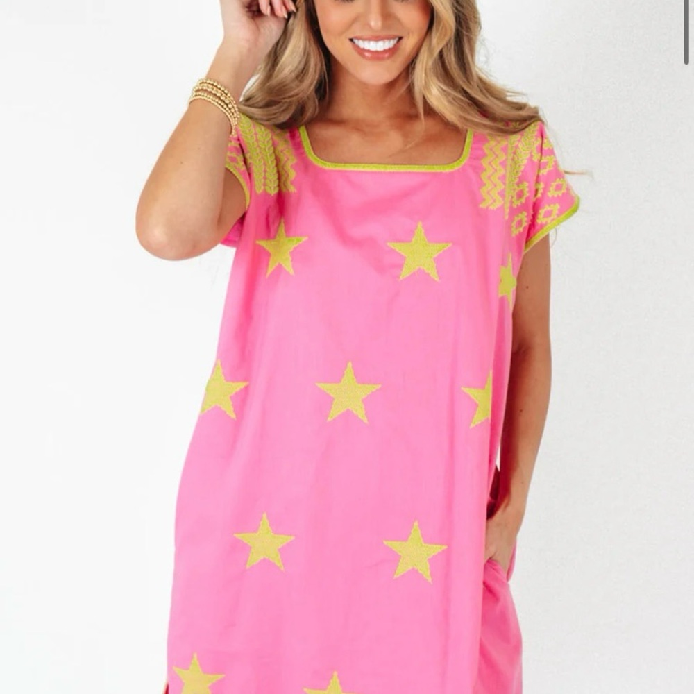 J Marie Pink Star Dress